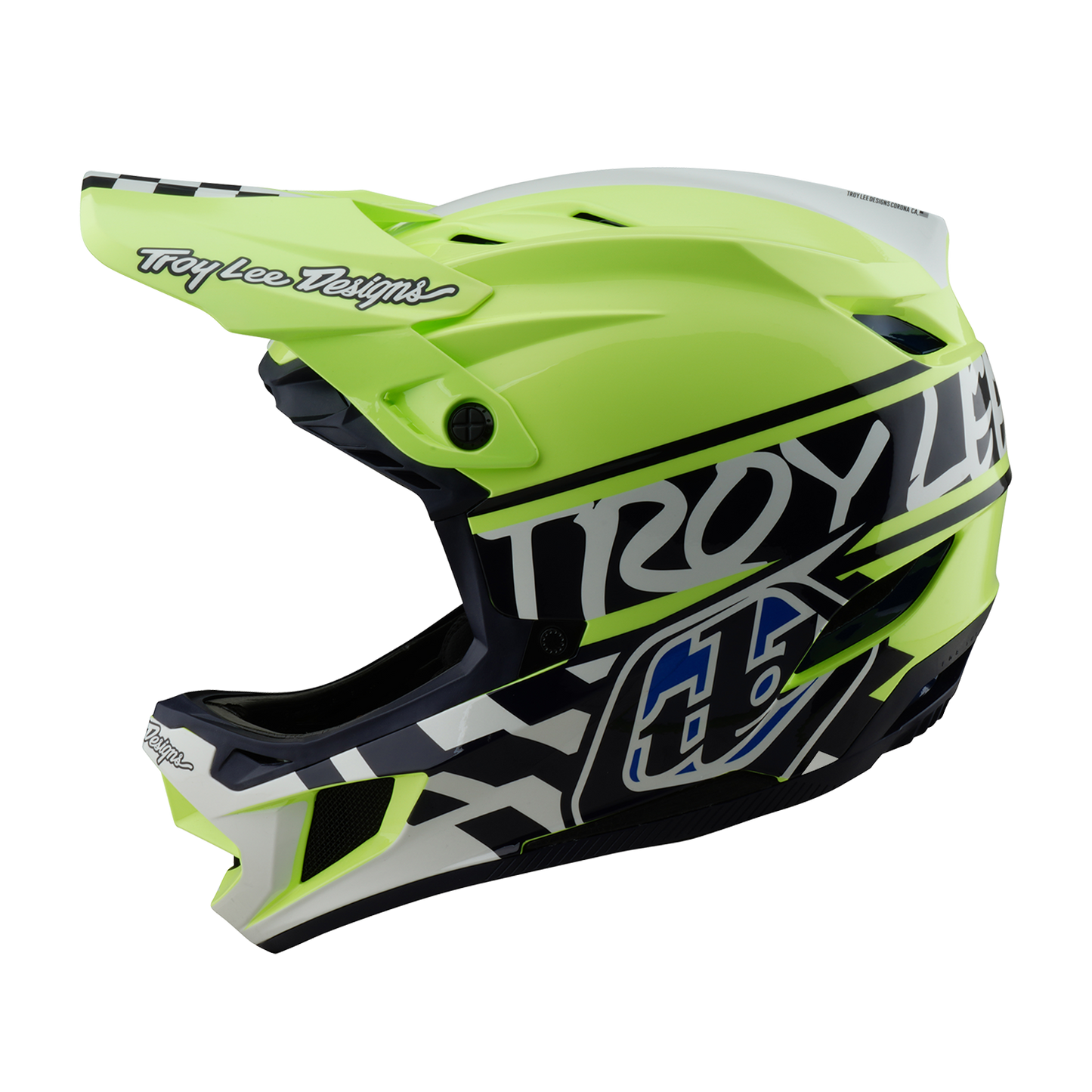 MTB Helmet TROY LEE DESIGNS D4 POLYACRYLITE MIPS FIFTY 50 Yellow/Blue