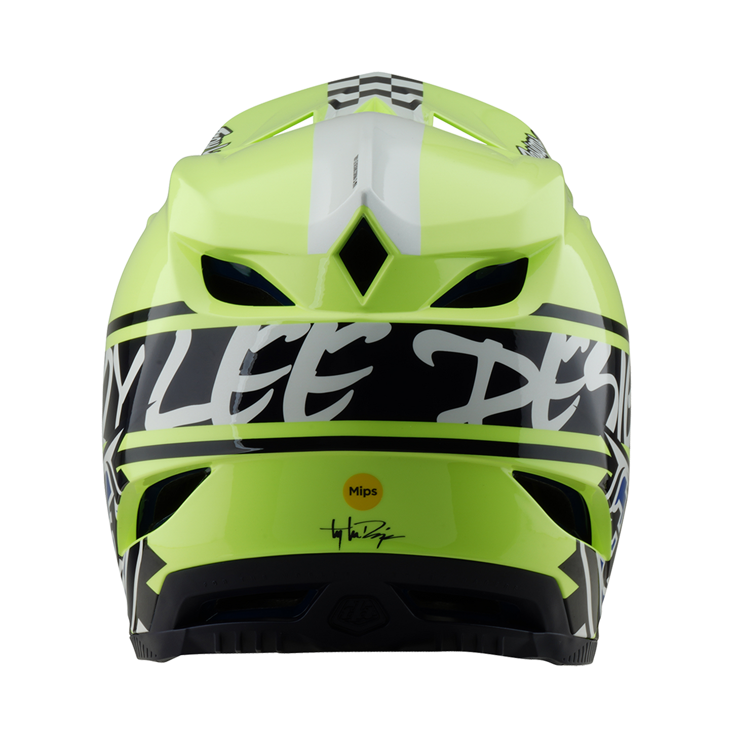 MTB Helmet TROY LEE DESIGNS D4 POLYACRYLITE MIPS FIFTY 50 Yellow/Blue