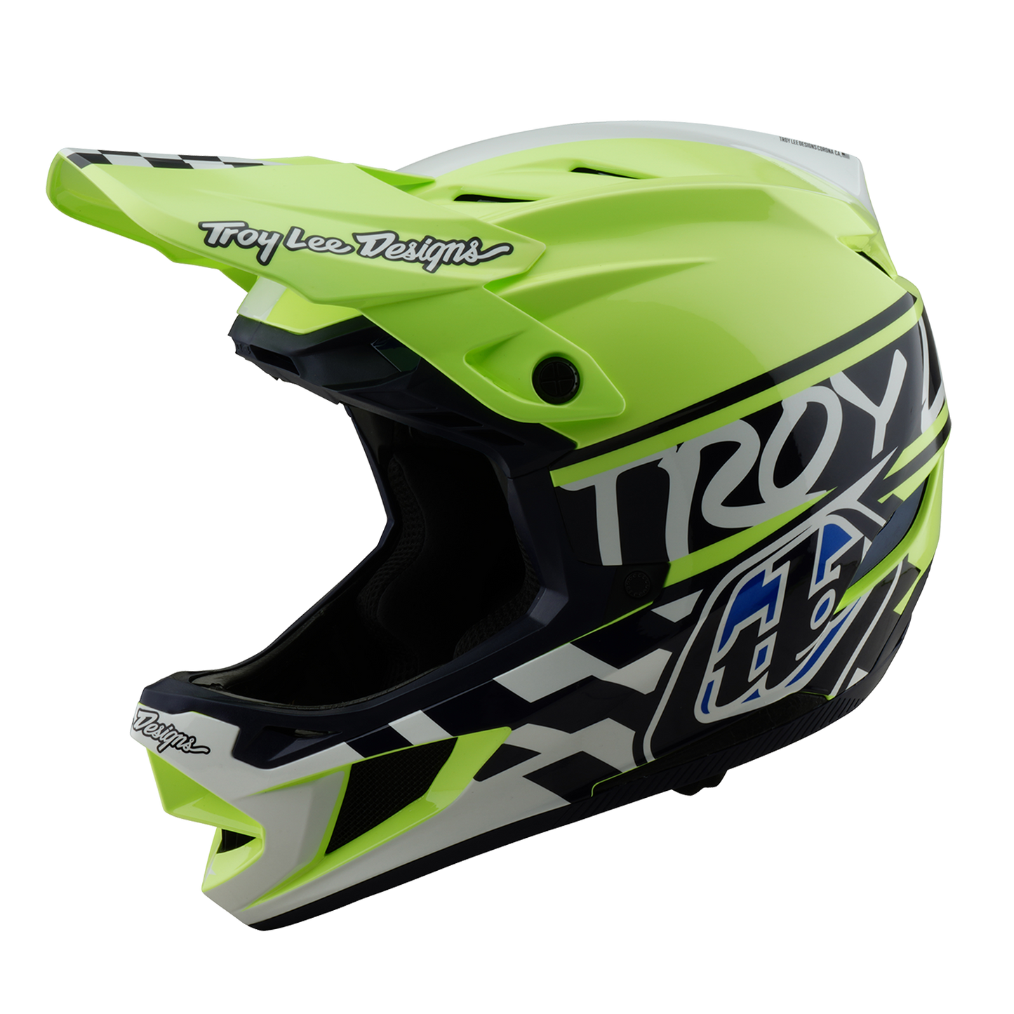 MTB Helmet TROY LEE DESIGNS D4 POLYACRYLITE MIPS FIFTY 50 Yellow/Blue