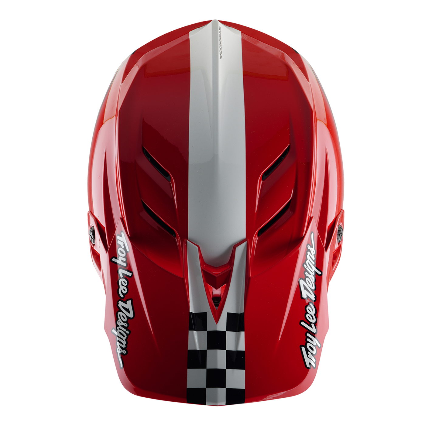 MTB helmet TROY LEE DESIGNS D4 POLYACRYLITE FIFTY 50 White/Red 2025