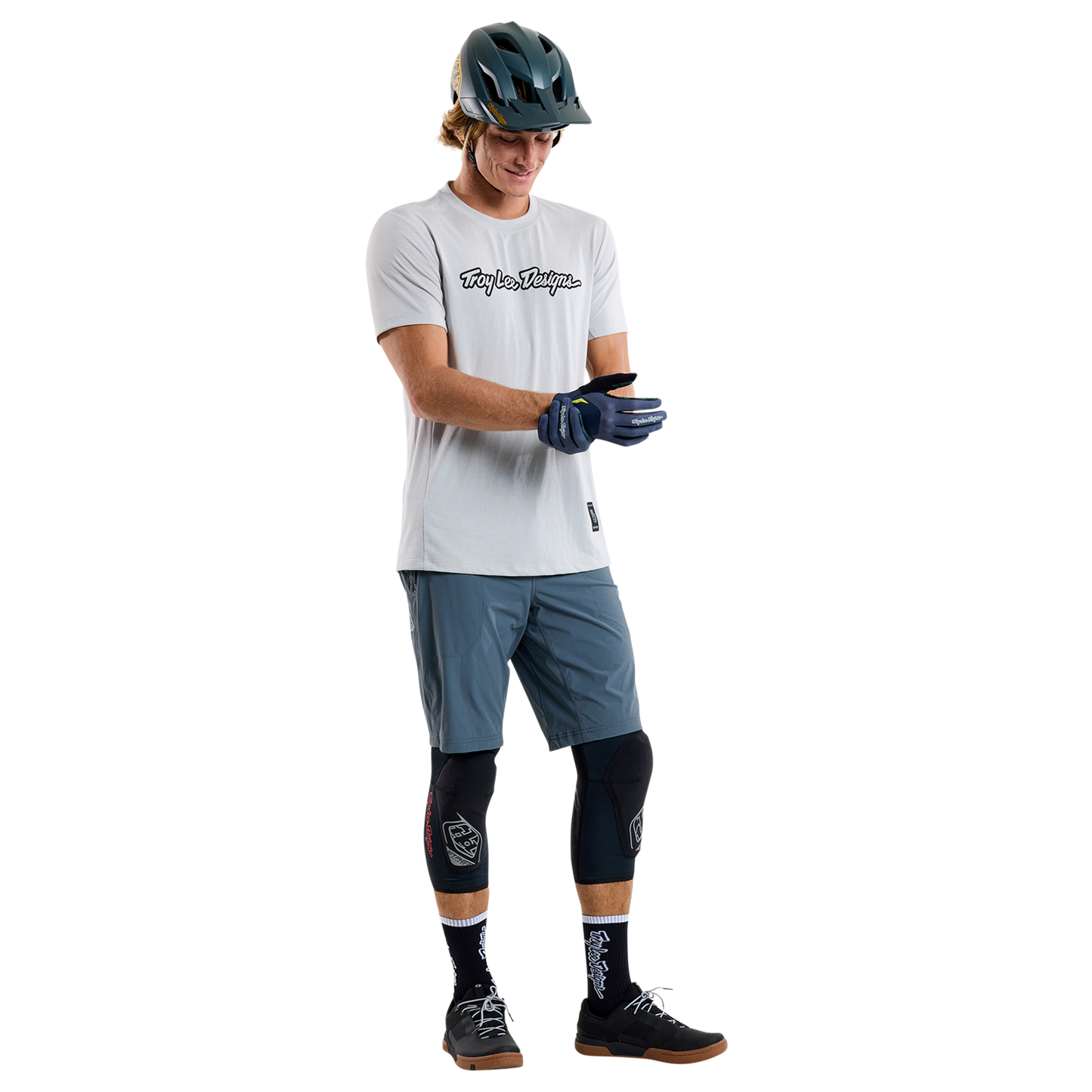 TROY LEE DESIGNS SKYLINE RIDE TEE SIGNATURE Jersey Short Sleeve Grey 2025