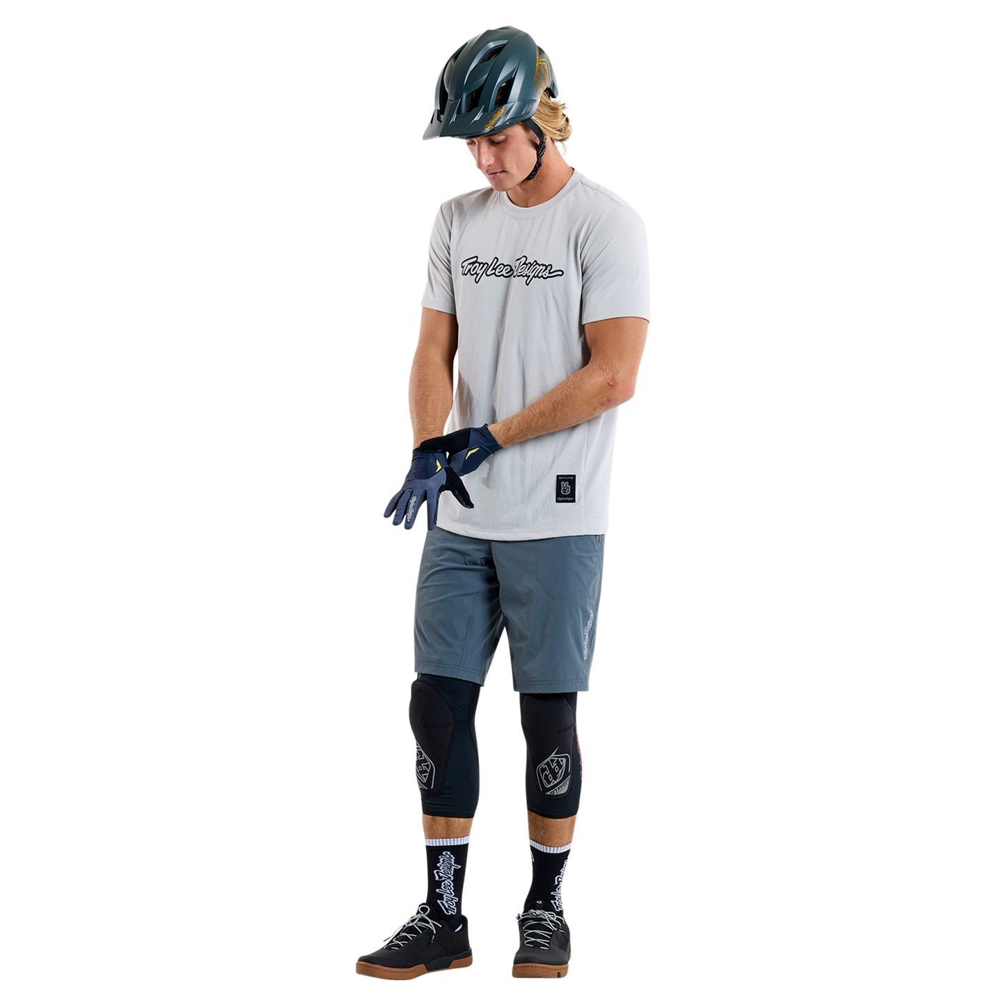 TROY LEE DESIGNS SKYLINE RIDE TEE SIGNATURE Jersey Short Sleeve Grey 2025