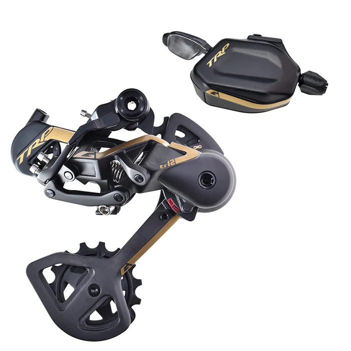 TRP DH12 12V Black/Gold Derailleur and Shifter Kit