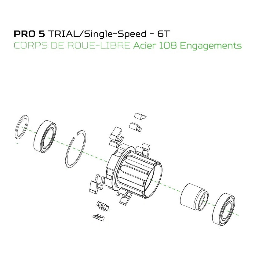 HOPE PRO 5 135mm Trial/SS 6 Hole Rear Hubs Black