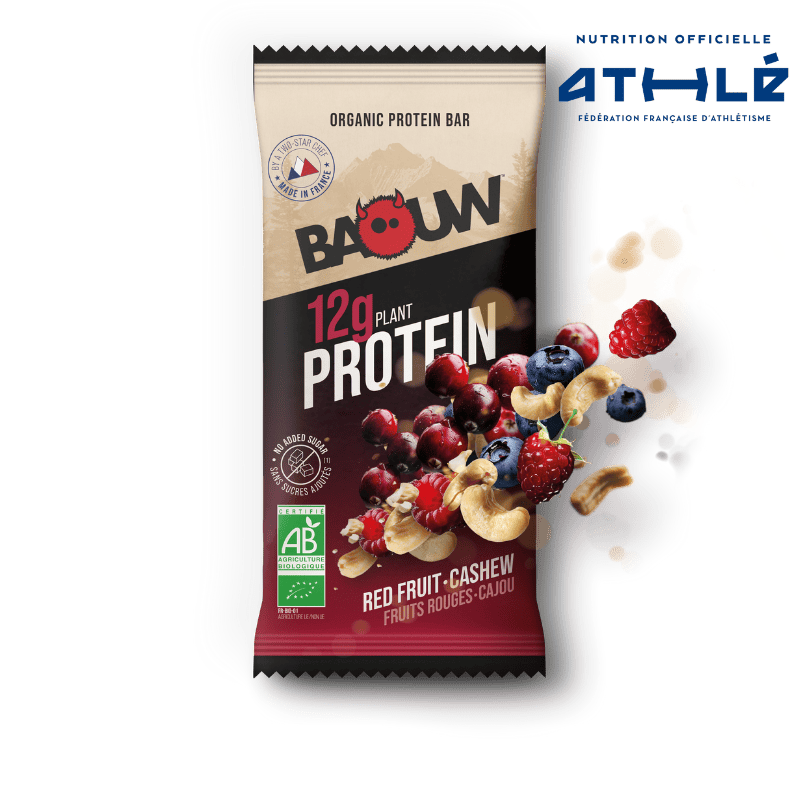 BAOUW ORGANIC EXTRA Red Fruits/Cashew Protein Bar (50g)