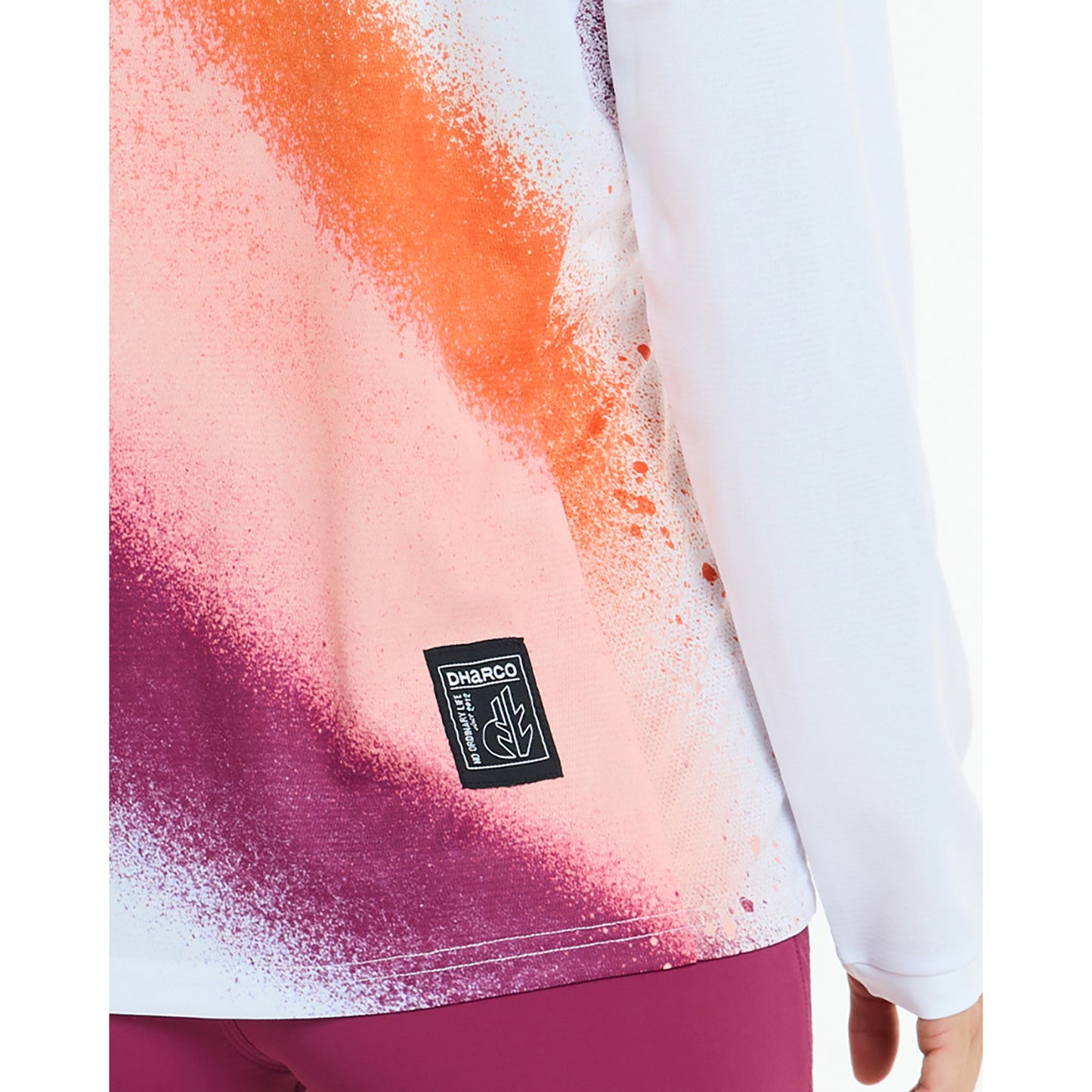 DHARCO GRAVITY FIREBIRD Women's Long Sleeve Jersey White/Orange