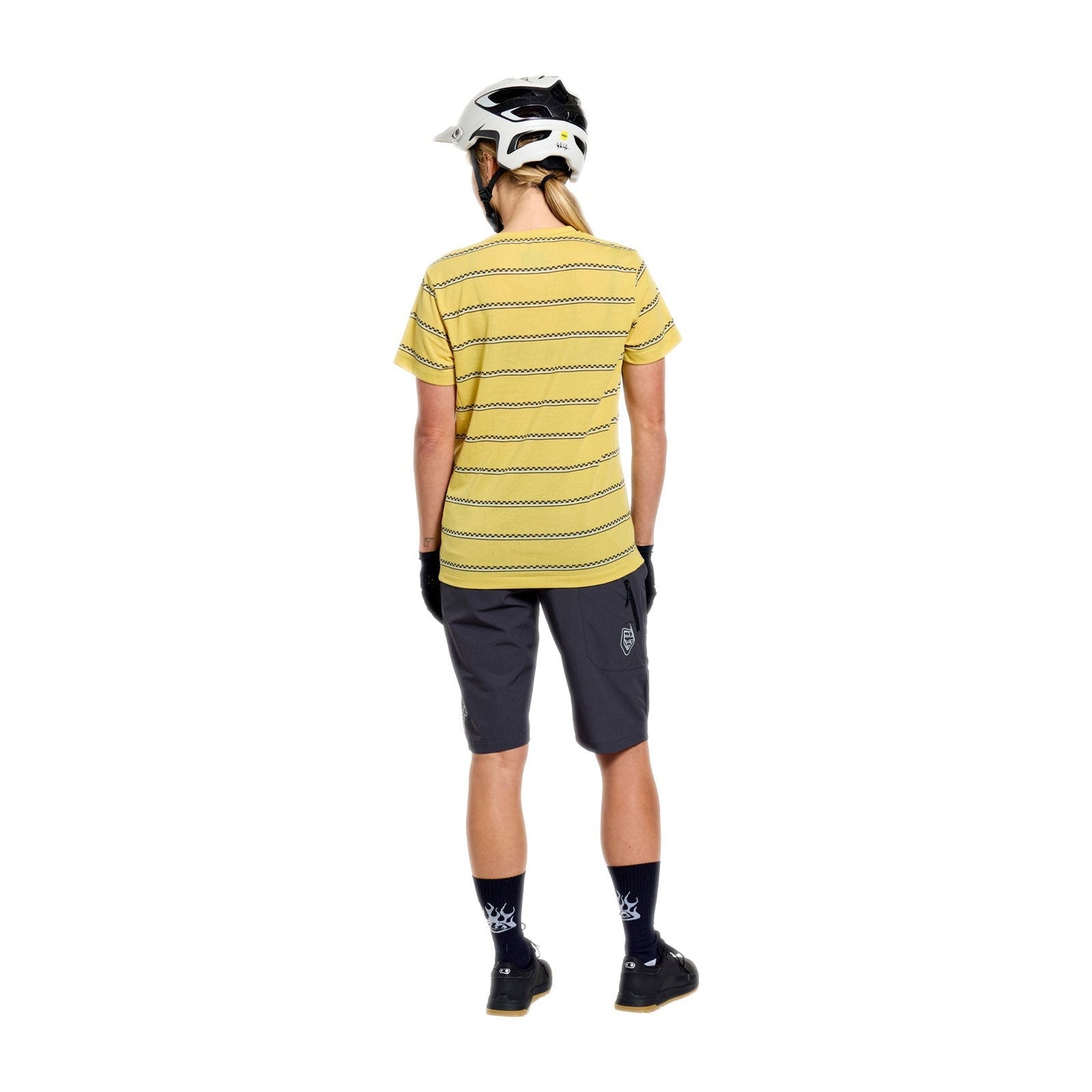 TROY LEE DESIGNS LILIUM RIDE CHECKED OUT Ladies Short Sleeve Jersey Yellow