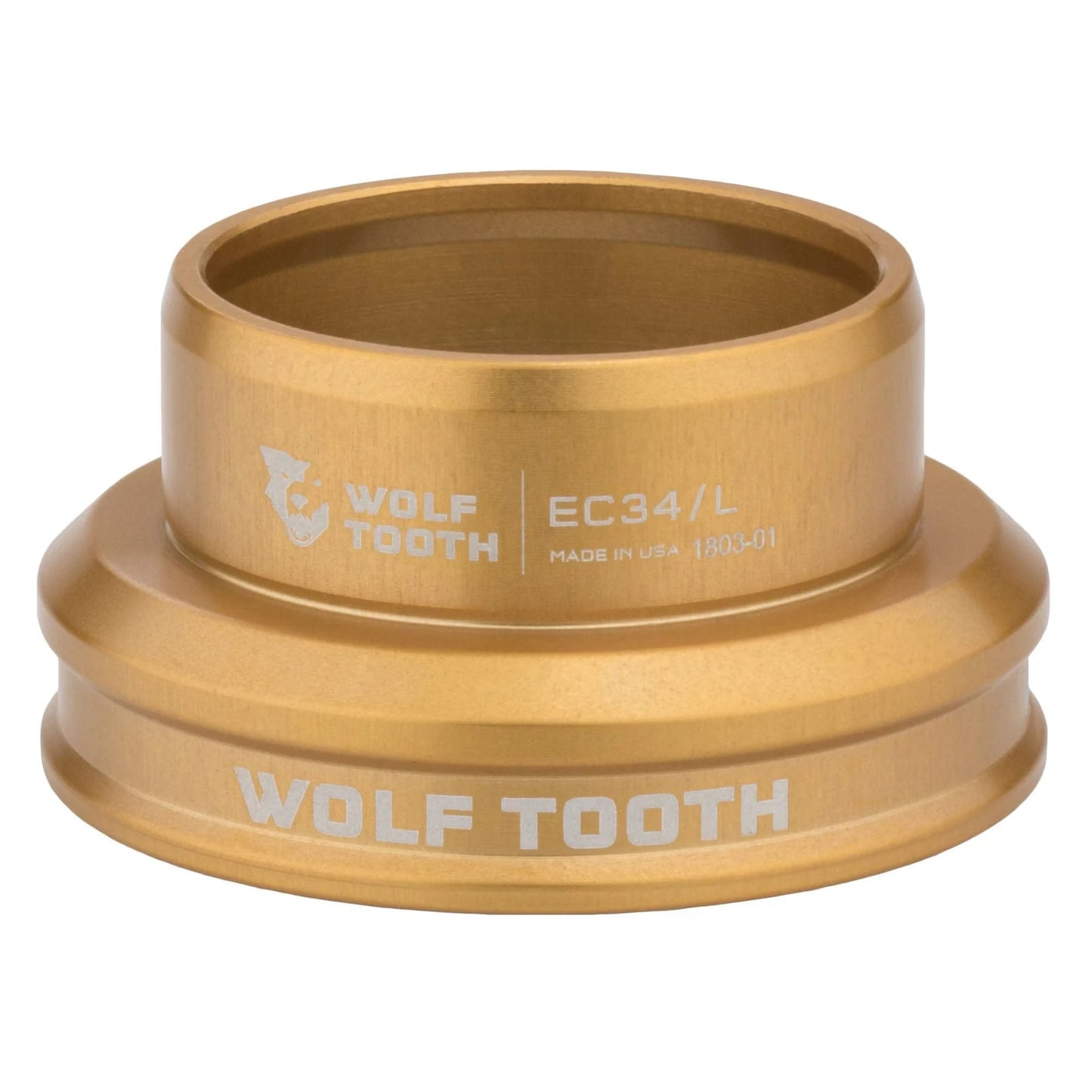 Low-Profile Head Cup for WOLF TOOTH PERFORMANCE 1"1/8 EC34 External Headset, Gold