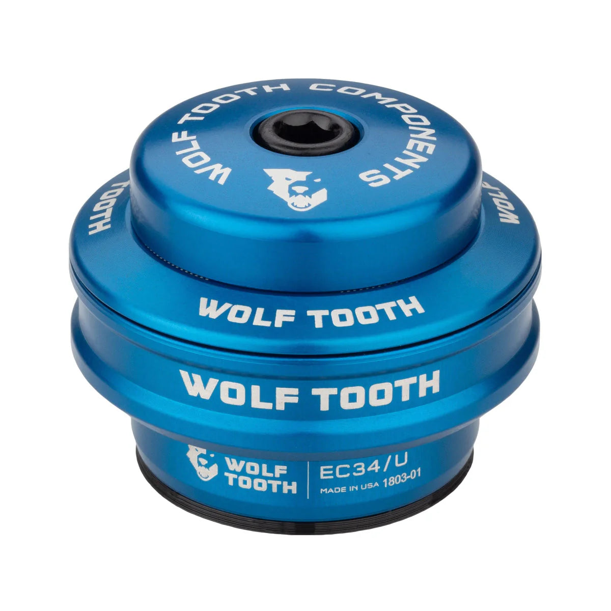 High Cup for WOLF TOOTH PREMIUM 1"1/8 EC34 Stack 16 mm Blue External Headset