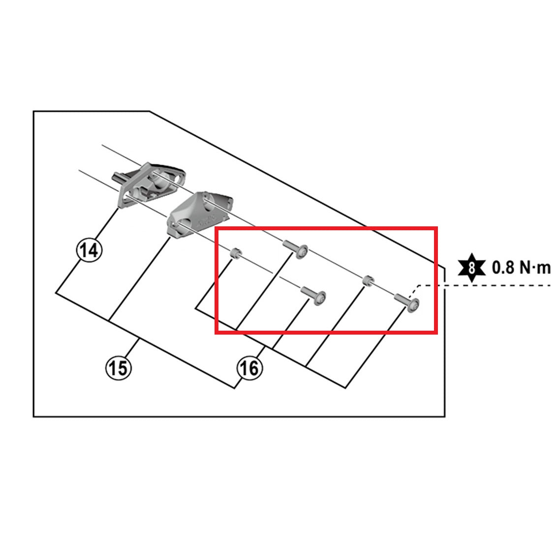 SHIMANO Hood Screw 3pc & Spacer 2pcST-R9120