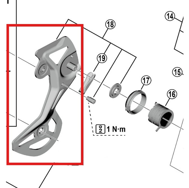 External Clevis Type SHIMANO GS RD-M8100