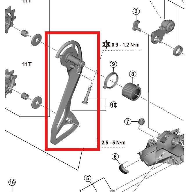 SHIMANO RD-R7150 External Clevis and Screws