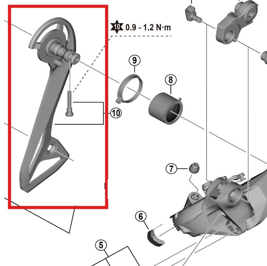 SHIMANO RD-R8150 External Rear Derailleur Clevis and Mounting Screws