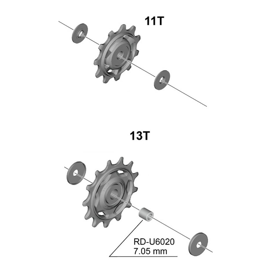 SHIMANO U6020 derailleur hanger pulleys