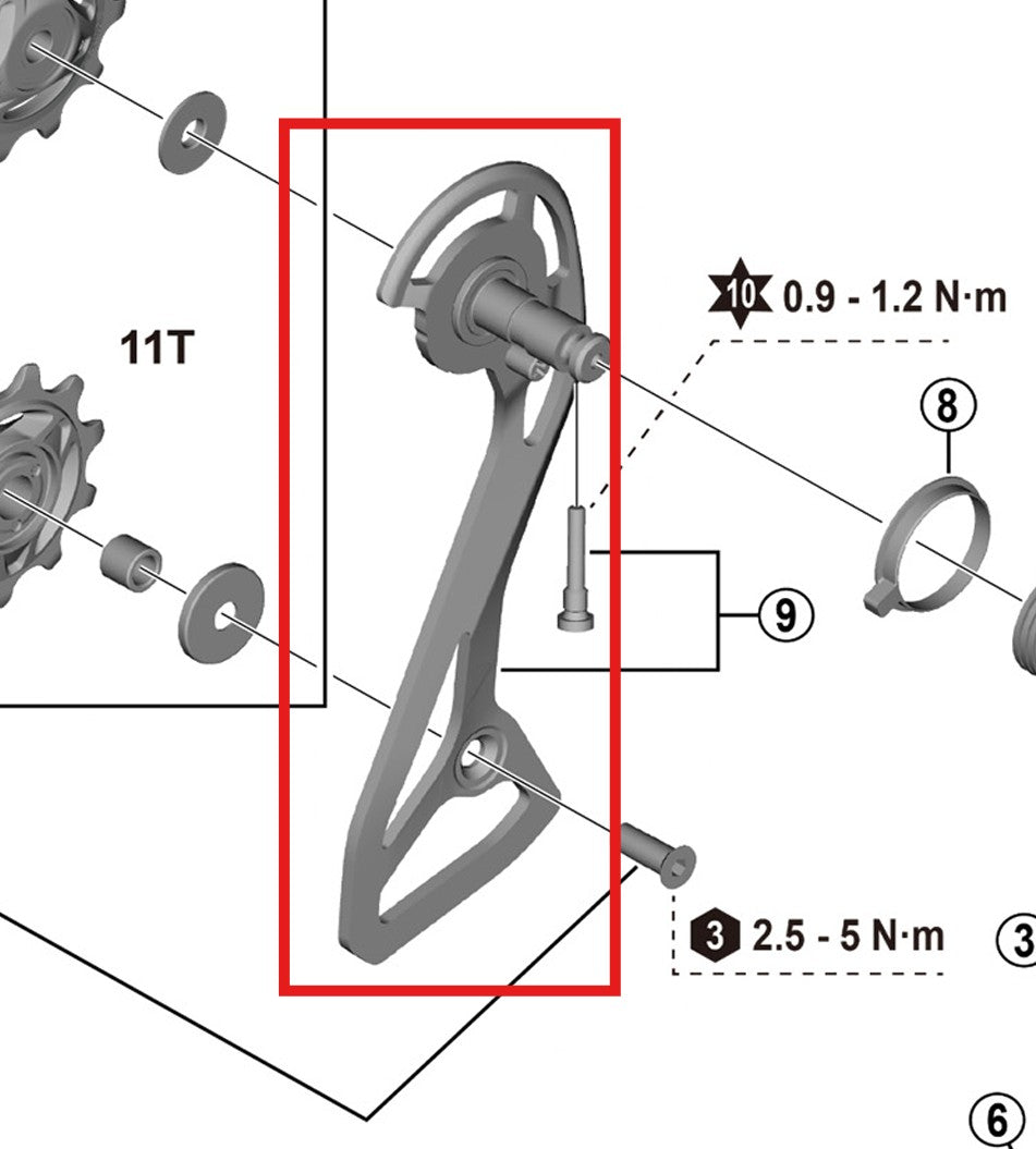 SHIMANO RD-R7100 outer plate and mounting screws
