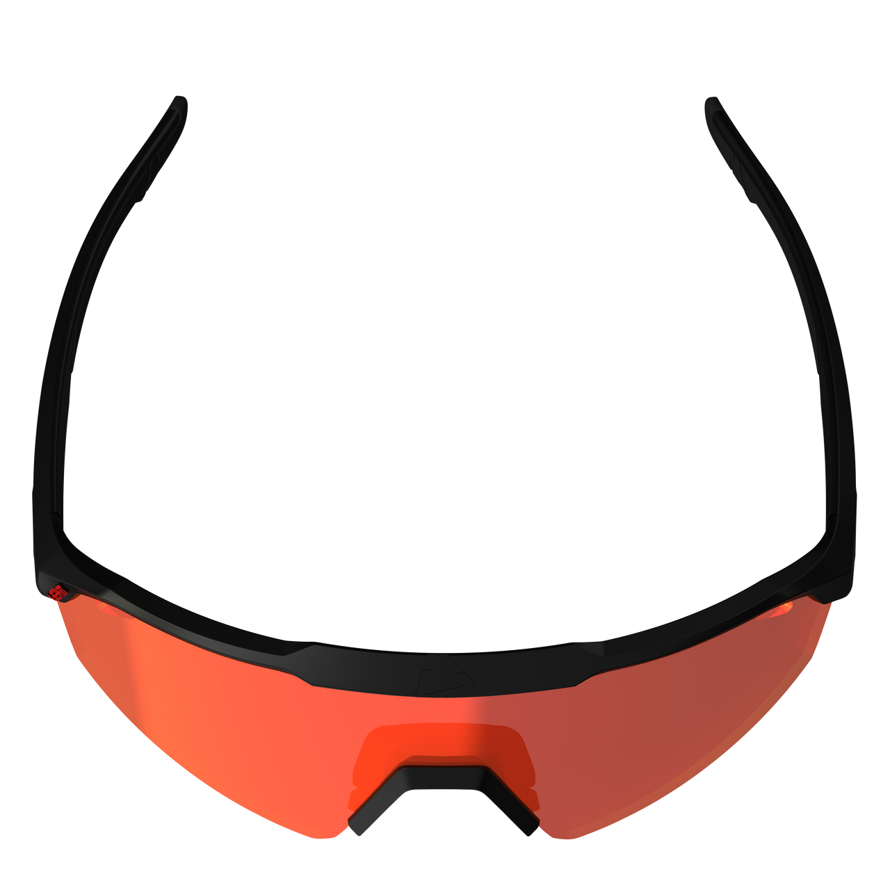 LEATT SPEEDVIZ LITE Glasses Black Iriz Crystal Lens Red