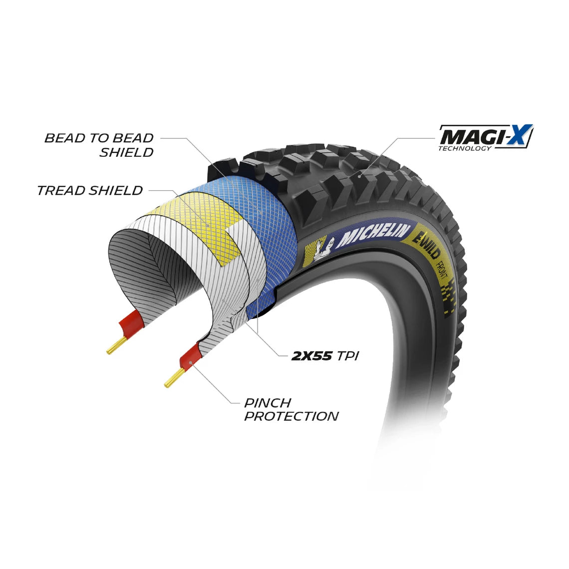 MICHELIN E-WILD FRONT Racing Line 29x2.60 Tubeless Ready Soft Tire