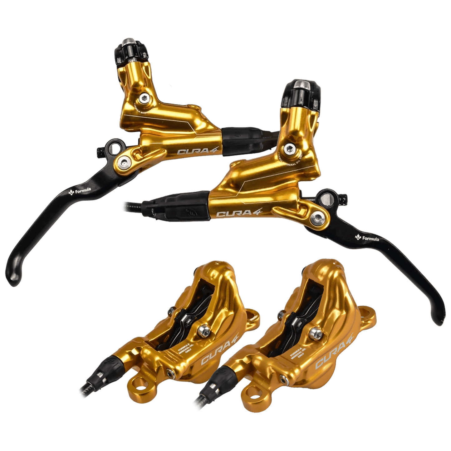 Pair of FORMULA CURA 4 Gold brakes
