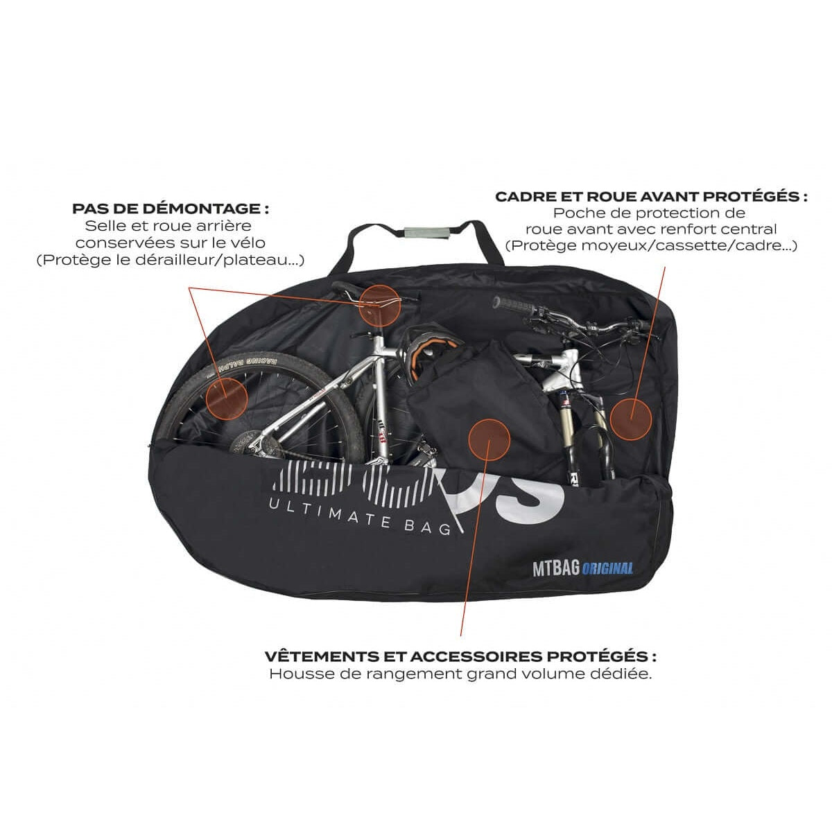 BUDS MTBAG ORIGINAL Road Bike Cover Black