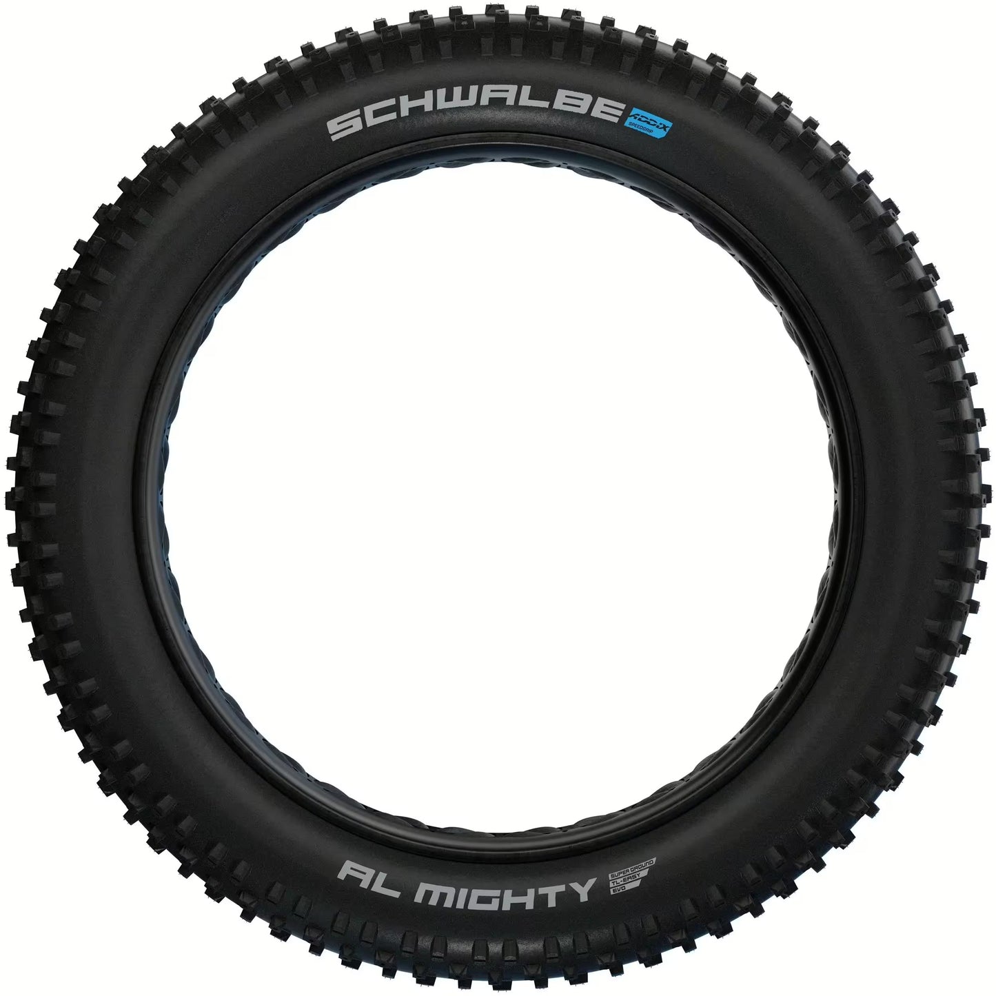 SCHWALBE Al MIGHTY SuperGround Addix 26x4.80 Tubeless Easy Flexible Black Studded Tire
