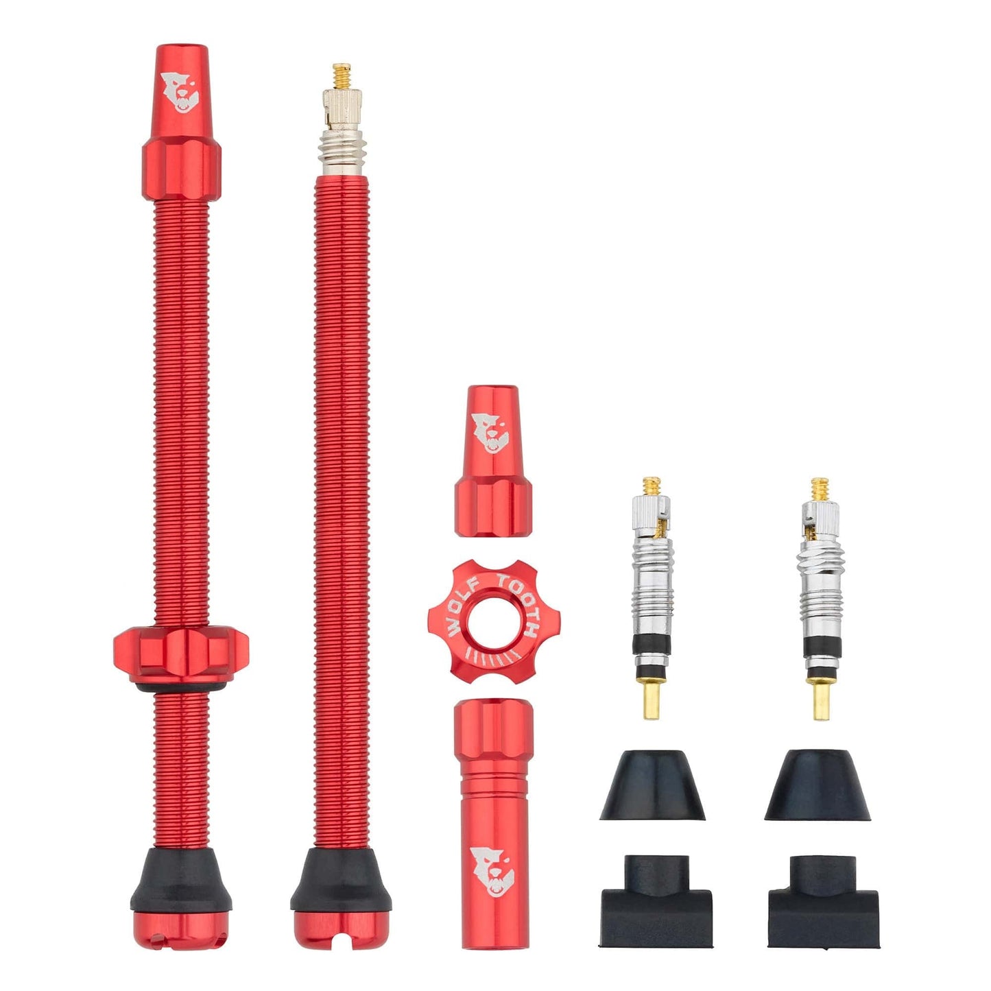 Set of 2 WOLF TOOTH Tubeless Valves Red