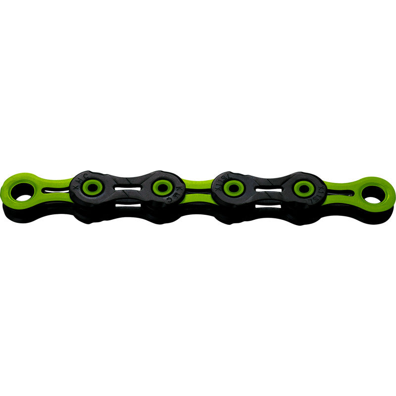 12V KMC DLC12 Waxed Black/Green Chain