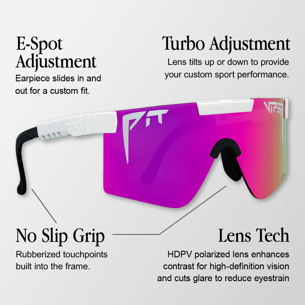 Glasses PIT VIPER THE AFTERSHOCK ORIGINAL 2.0 WIDE HDPV Polarized Blue/Purple