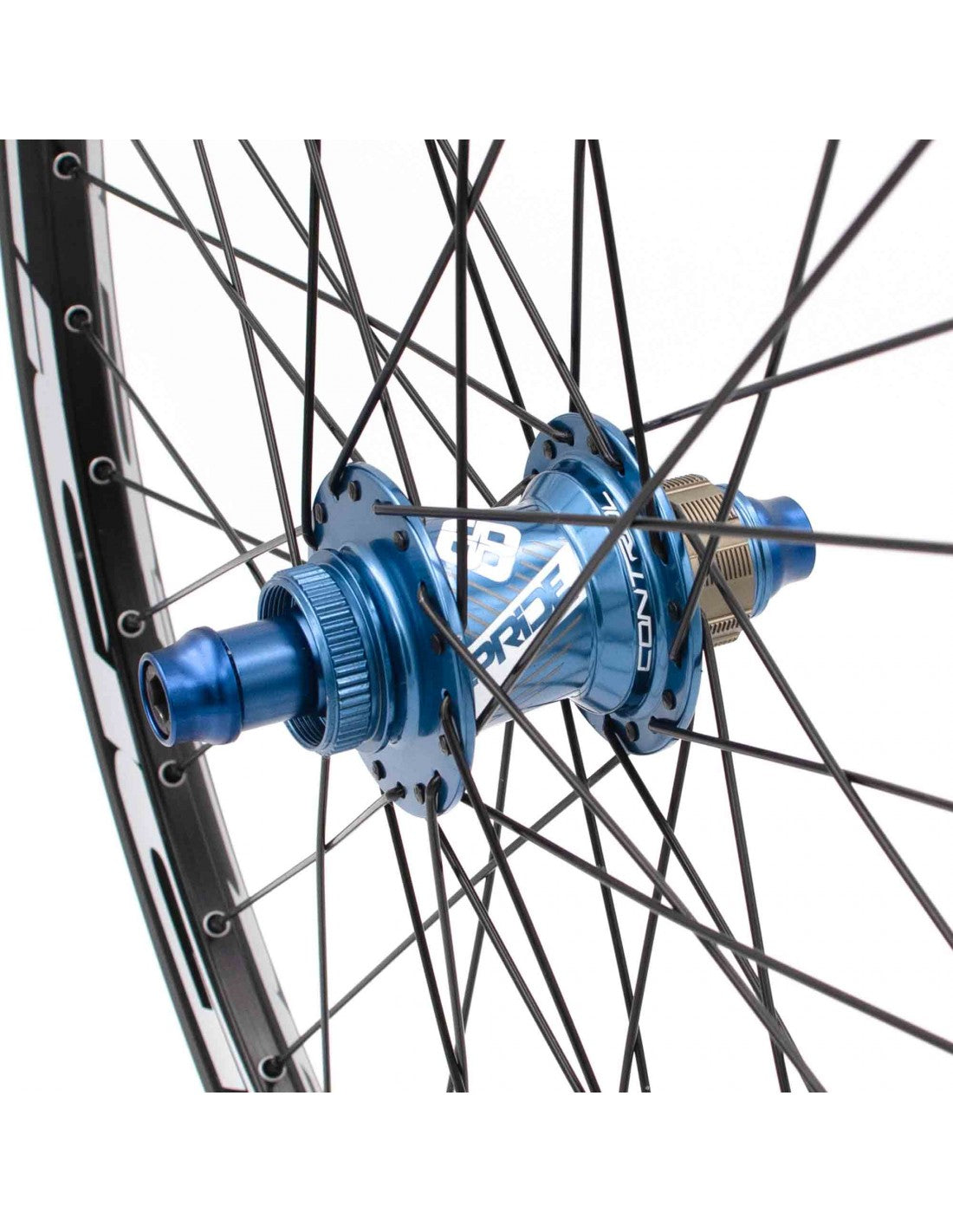 PRIDE 24" (507mm) Control V1 V-Brake/Disc Wheel Set 20/10mm Axles Blue