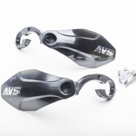 AVS KIT DECO hand protector (hinged aluminium bracket) Black