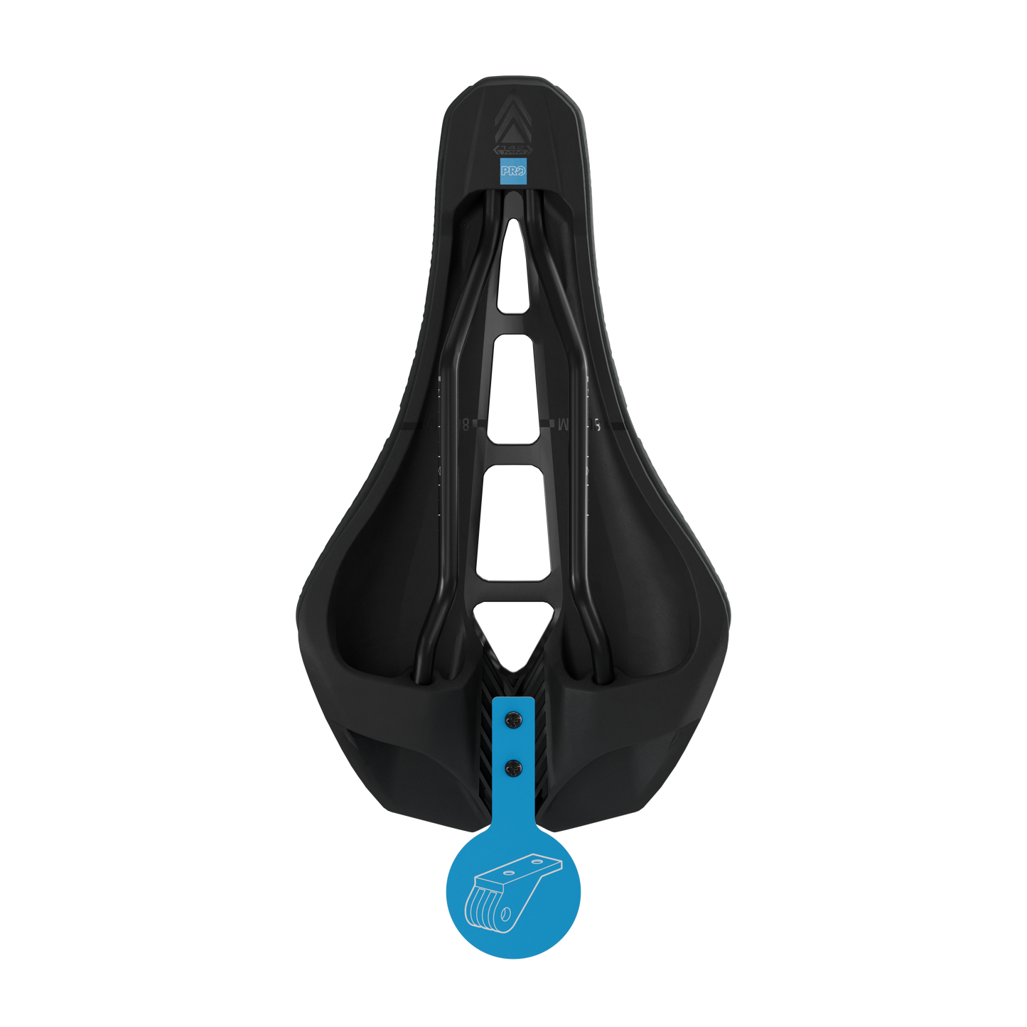 PRO 3D TEAM 142mm Saddle Stainless Steel Rails Black