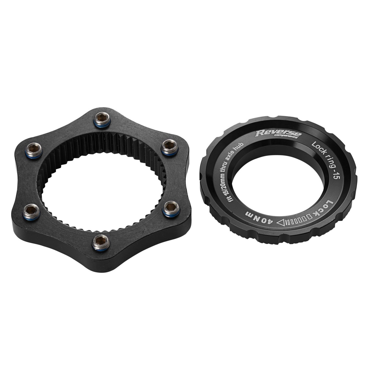 Centerlock > 6 Hole Adapter REVERSE COMPONENTS Black