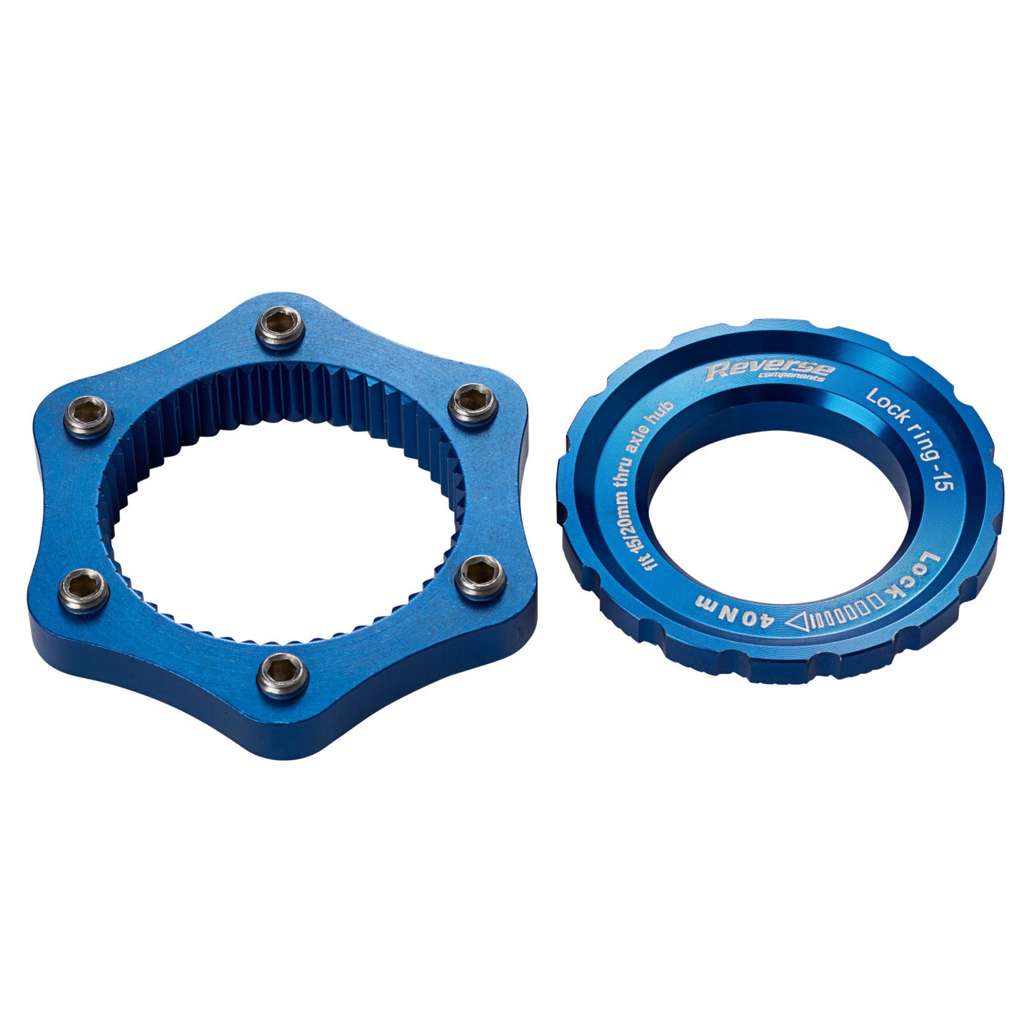 Centerlock > 6 Hole Adapter REVERSE COMPONENTS Blue