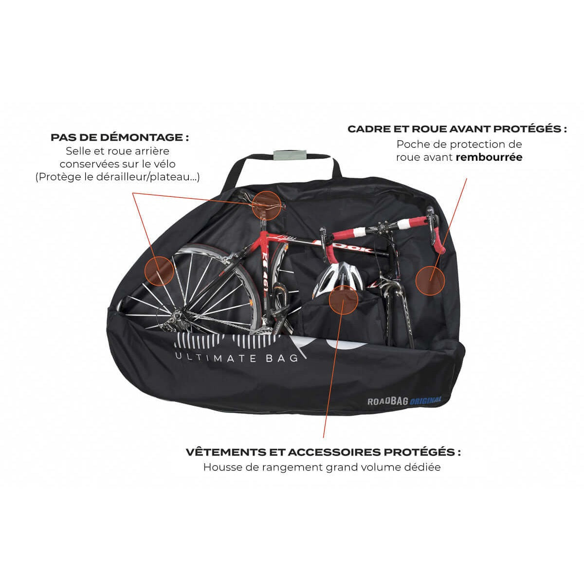 BUDS ROADBAG ORIGINAL Road Bicycle Cover Black