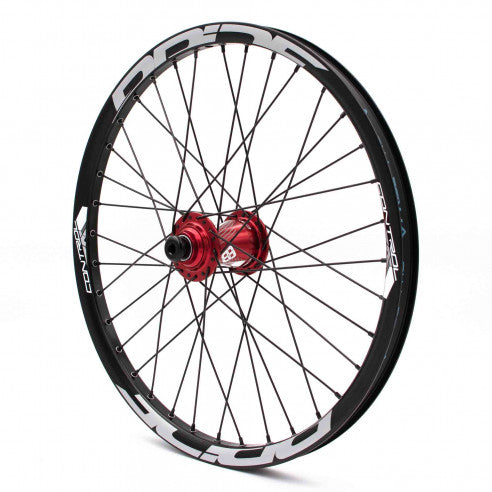 PRIDE 20" (406mm) Control V1 Disc 20/10mm Axle Red Wheelset