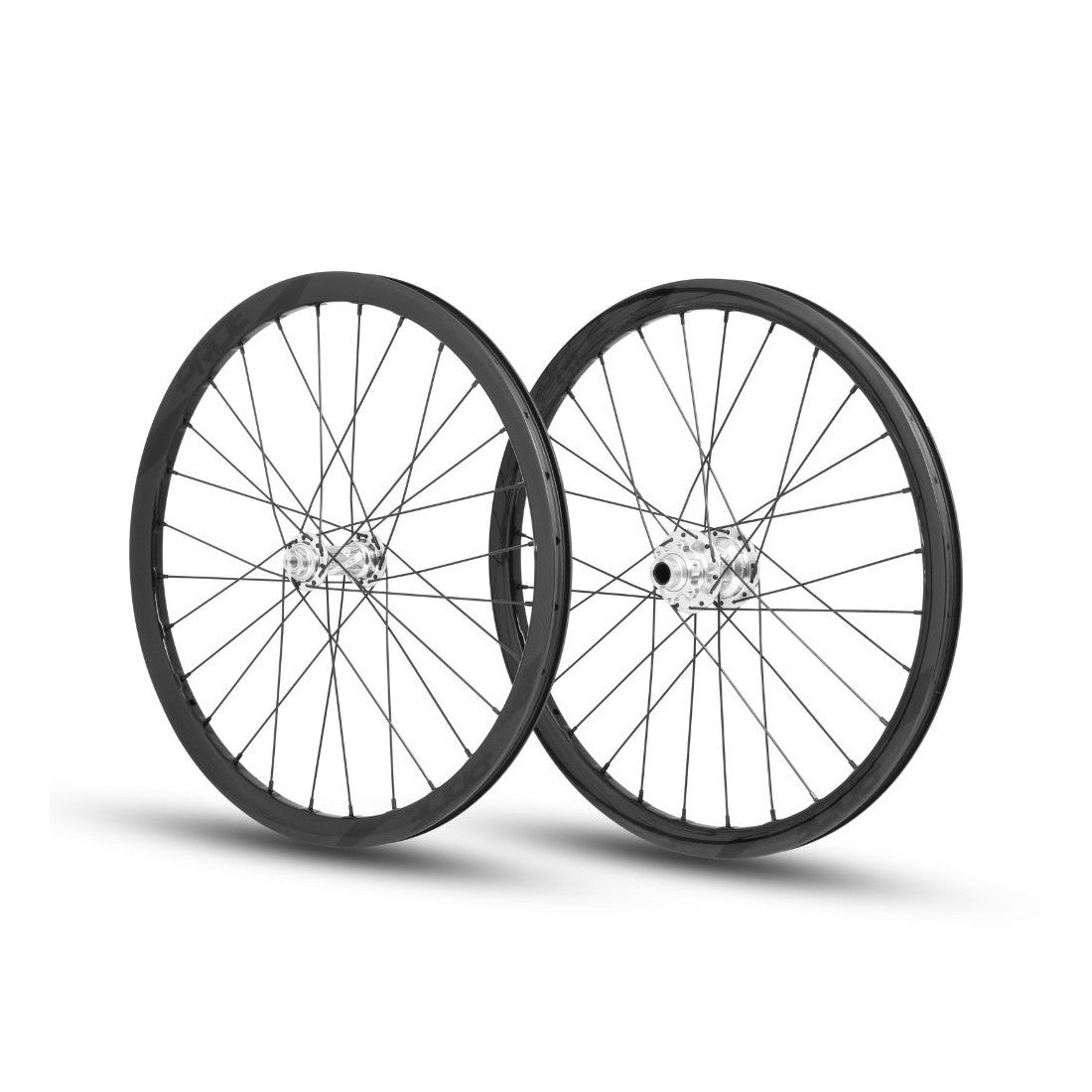 PRIDE 20" (451mm) Carbon Wave Gloss Black Disc Pride Control Axes 10/15mm Polish Wheel Set