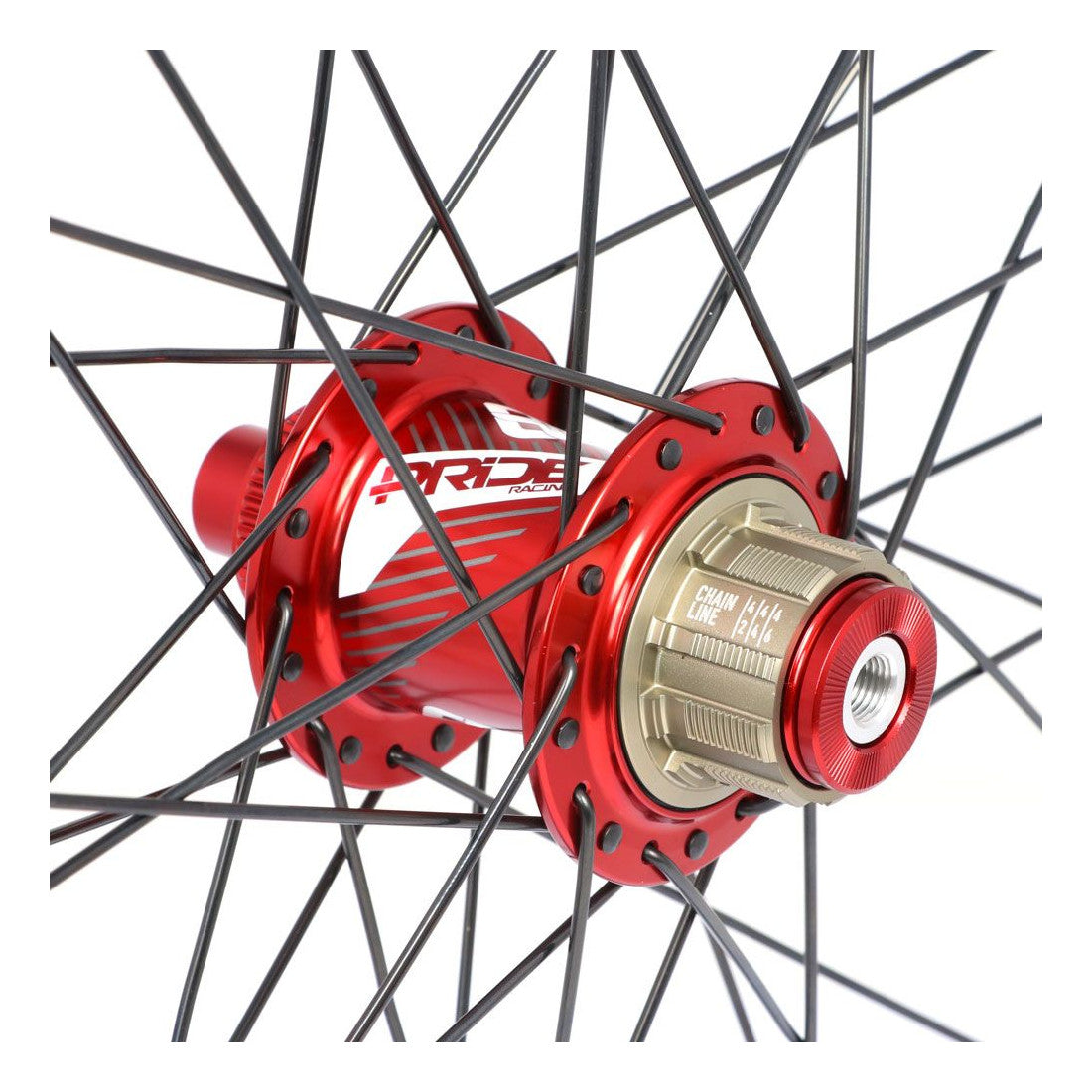 PRIDE 24" (507mm) Control V1 Disc Axes 20/10mm Red Wheel Set