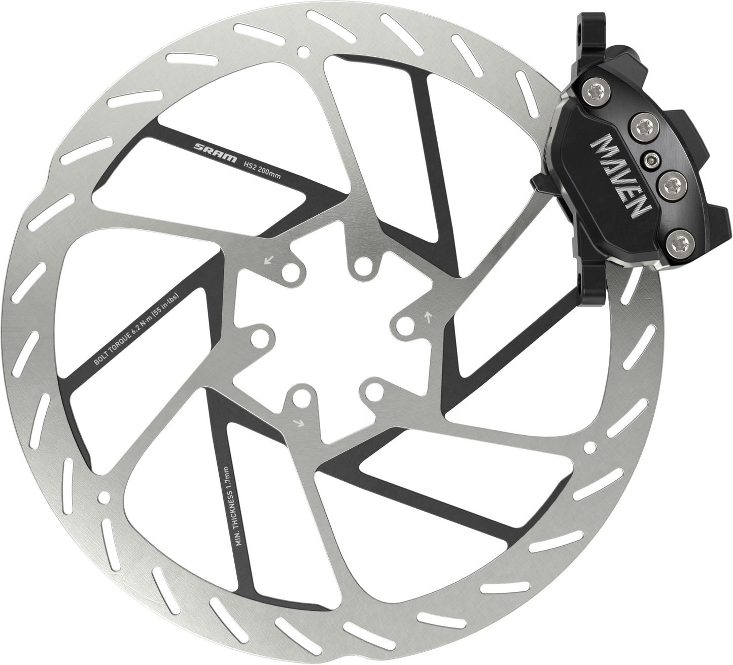 SRAM MAVEN SILVER rear brake Black