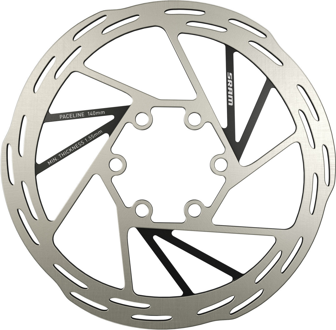 SRAM PACELINE 6-Hole Disc, Silver/Black