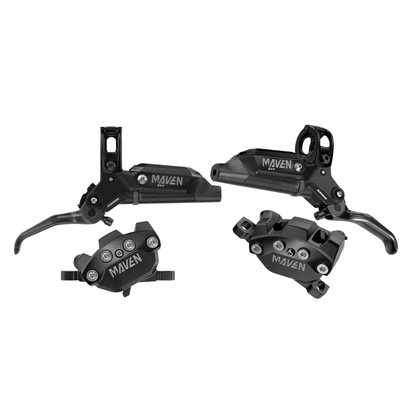 Pair of SRAM MAVEN SILVER brakes Black