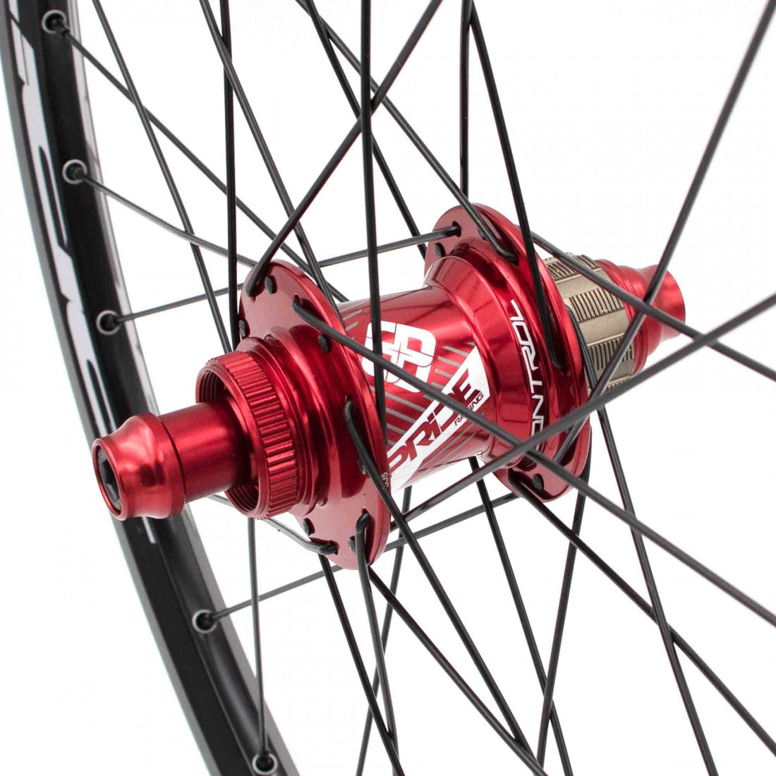 PRIDE 20" (451mm) Control V1 Disc Axes 10/15mm Wheel Set Red