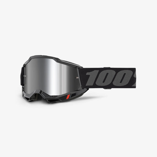 100% ACCURI 2 Goggle Black Silver Mirror Lens