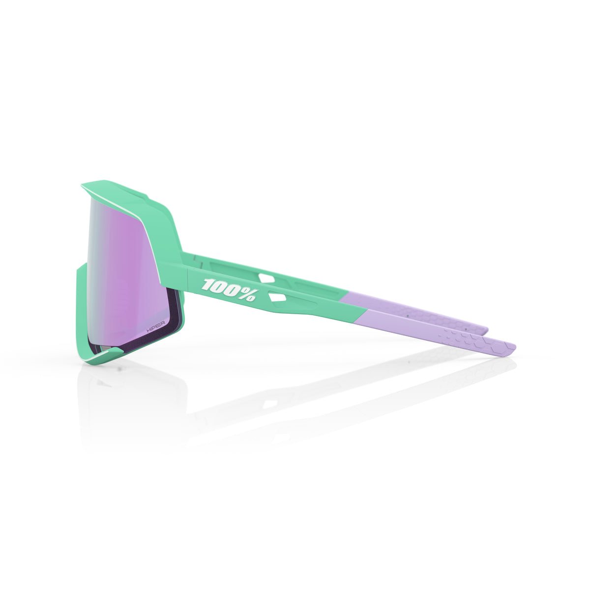 100% GLENDALE Soft Tact Mint Green Hiper Mirror Lavender Glasses