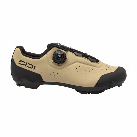 Sidi Liinea dark sand XC gravel shoes, outer profile view