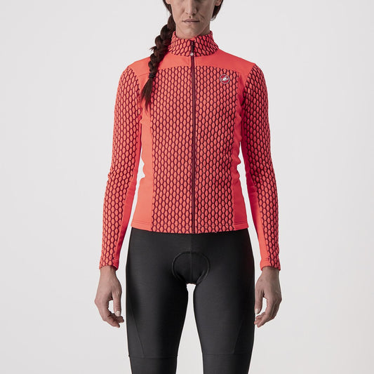 CASTELLI SFIDA 2 Women's Long Sleeve Jersey Pink/Bordeaux