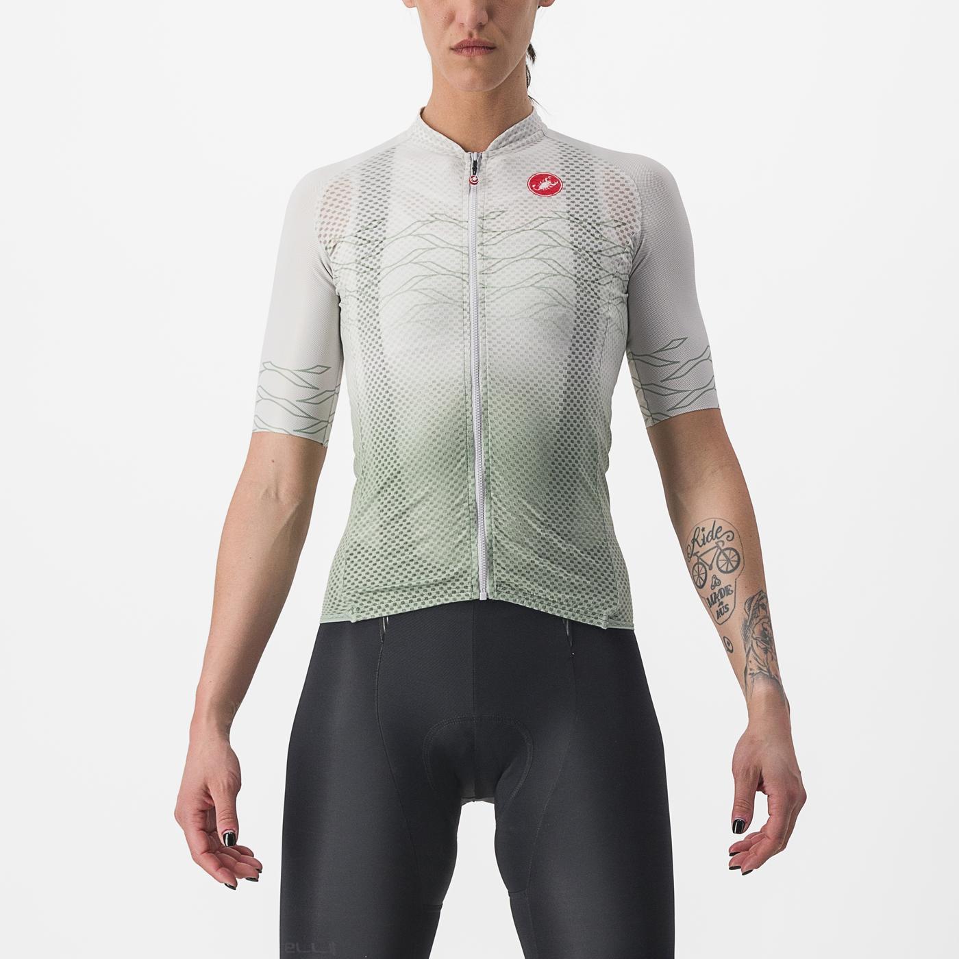 CASTELLI CLIMBER'S 2.0 W Women's Short Sleeve Jersey Grey/Green