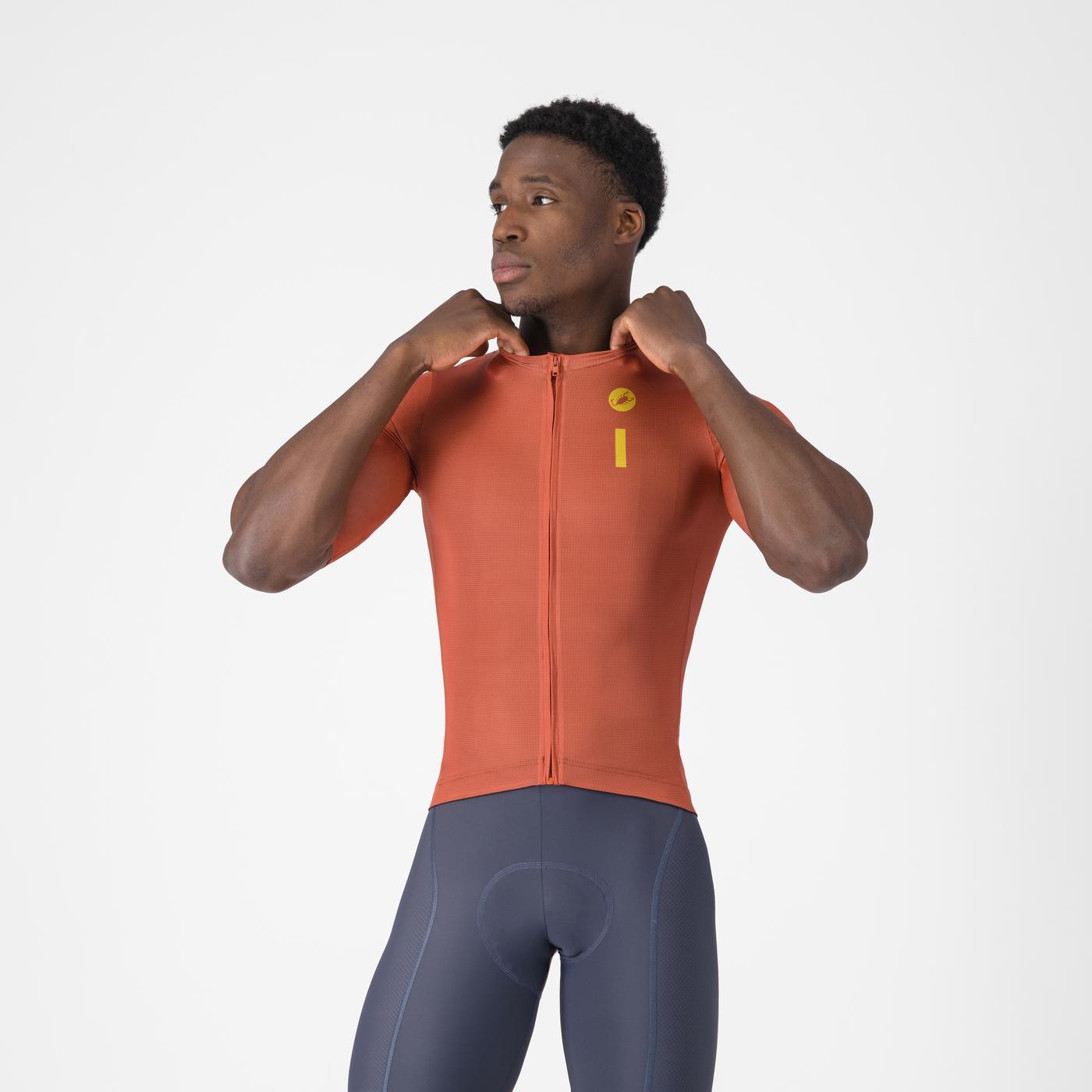 CASTELLI DRITTONE LOGO Short Sleeve Paprika Jersey