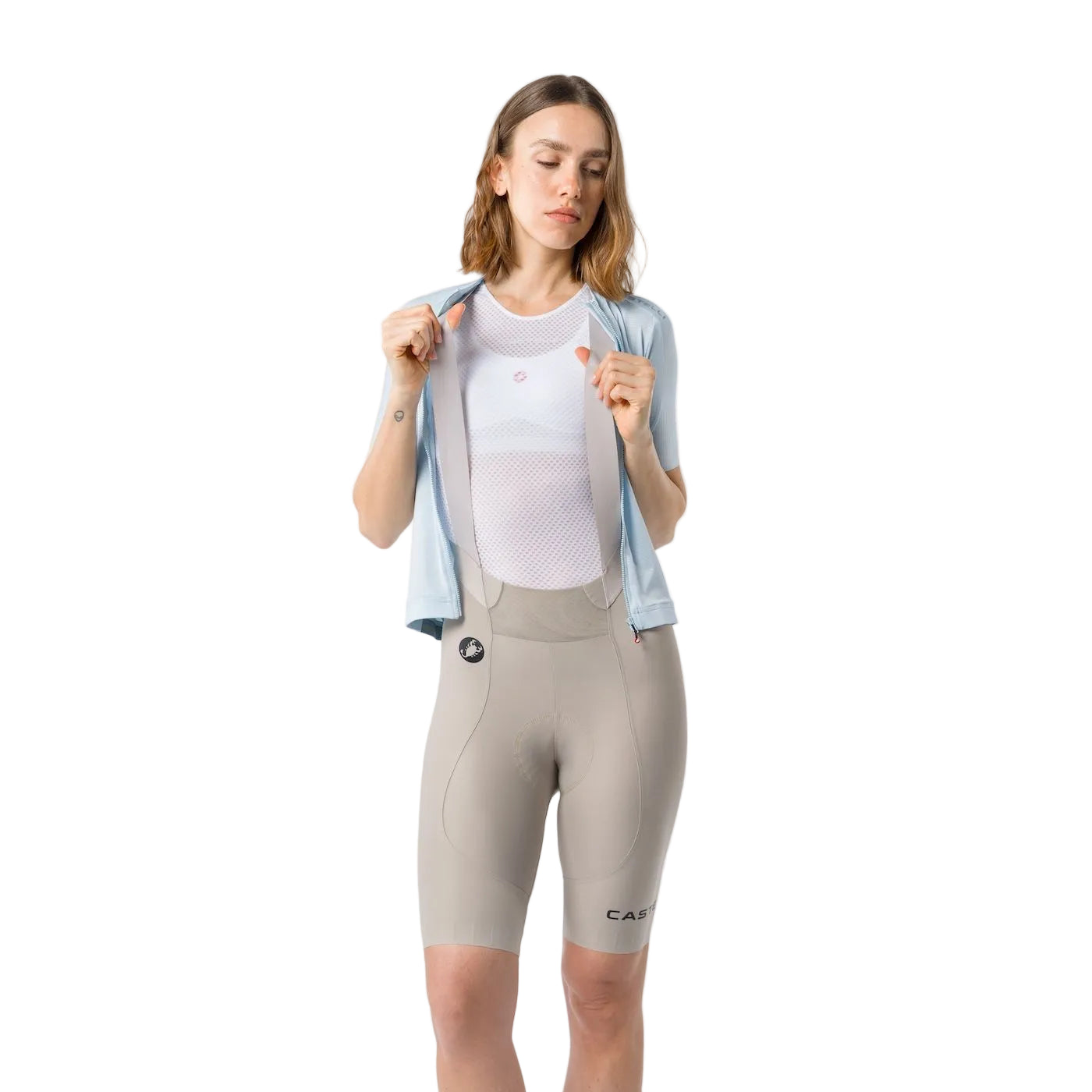 CASTELLI ESPRESSO 2 W DT Women's Clay Grey Bib Shorts