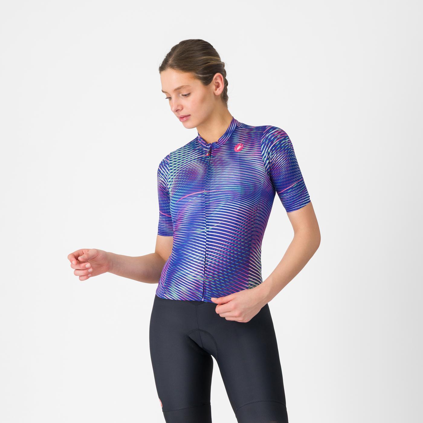CASTELLI COSMIC VORTEX Women's Short Sleeve Jersey Purple