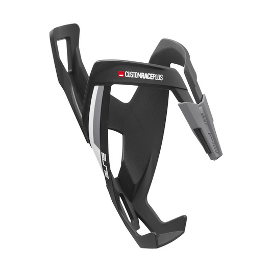 ELITE CUSTOM RACE PLUS bottle cage Matte Black/White Graphic