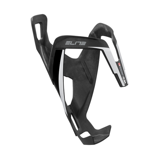 Carbon bottle cage ELITE VICO Black/White Graphic Mat